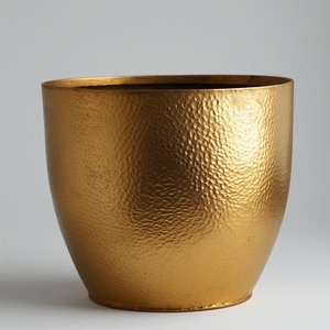 Maceta de oro antiguo de latón hecho a mano con patrón grabado, perfecta para elegantes esquinas de jardín y estilo interior Premium - Product Image 6