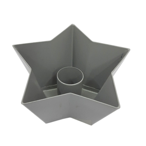La foudre à la maison décoration fer métal brillant gris bougeoir en forme d'étoile nouveau Design support votif pour la décoration de fête - Product Image 1
