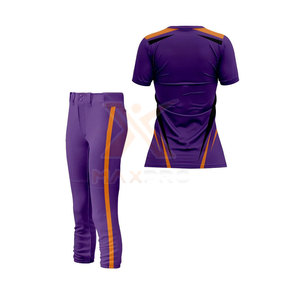 Uniforme de softball pour femmes adultes fabriqué en usine avec impression de logo personnalisé, vêtements d'équipe respirants - Service OEM - Product Image 2
