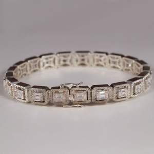 หลงระเริงกำไลเพชรที่ปลูกในห้องแล็บ14kt แต่ละชิ้นมีความชัดเจนมากขึ้นเพื่อความสง่างามและไร้กาลเวลา - Product Image 2