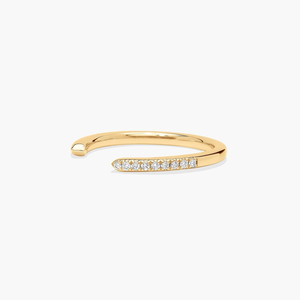 Bague ouverte en argent 925 de luxe pour les femmes étincelantes laboratoire cultivé coupe ronde élégant réglage léger bijoux modernes pour les mariages - Product Image 5
