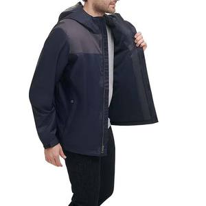 Chaquetas de lluvia impermeables con cremallera al por mayor, ropa de hombre, cortavientos con cremallera y capucha, prendas de vestir exteriores de manga larga, chaquetas de lluvia para hombre - Product Image 3