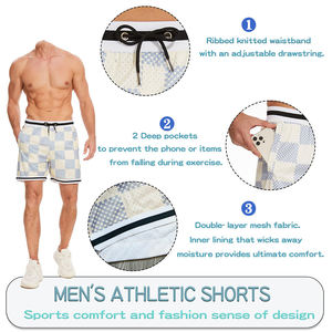 Pakistán hizo nuevos pantalones cortos de baloncesto cómodos de moda deportes Casual transpirable secado rápido Fitness malla pantalones cortos para hombres - Product Image 2