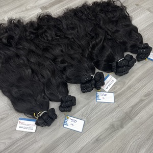 Extensions de cheveux humains vietnamiens bruts vierges non transformés Style ondulé naturel cuticule alignée Machine Double trame faisceaux - Product Image 2