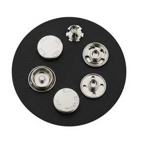 ปุ่มสแนปโลหะหุ้มนิกเกิลฟรีวัสดุทองเหลืองพื้นผิวเรียบป้องกันสนิมสำหรับแจ็คเก็ตกระเป๋าเสื้อผ้าอุปกรณ์ตัดเย็บ - Product Image 2