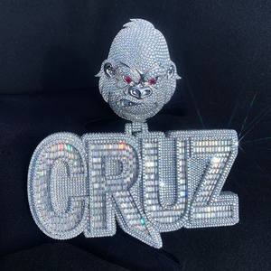 จี้เพชรฮิปฮอปได้รับการรับรอง IGI 925สีเงินแท้ VVS Moissanite Baguette เพชรสไตล์ฮิปฮอปสำหรับผู้ชายผู้หญิง - Product Image 4