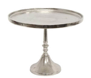 Support à gâteau de table rond vintage en métal avec finition dorée, vaisselle de table classique et élégante, support à gâteau et à dessert pour les fêtes - Product Image 6