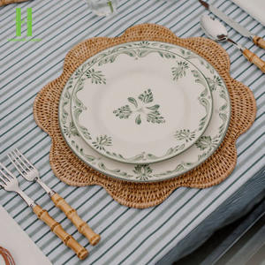BEST SELLER Handmade Natural Woven Rattan Flower <b>Placemat</b> For Home Decor And Restaurant Decoration Made In Vietnam - Product Image 4