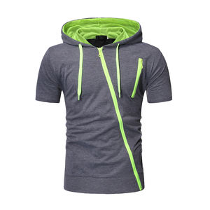 Camiseta con cremallera completa para hombre del fabricante, bonito material multicolor, alta calidad a bajo precio - Product Image 1