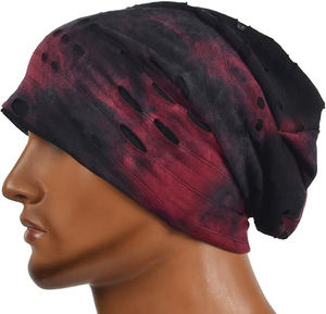 Unisex dos tonos áspero venta al por mayor estilo desgastado hombres mujeres moda largo Slouchy Beanie sombreros de gran tamaño holgados gorros gorras - Product Image 5