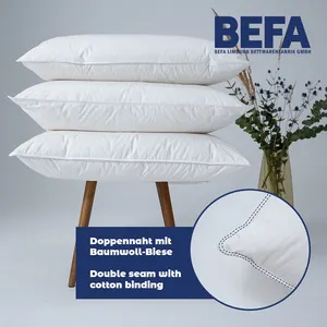 Premium nyaman putih ekstra kuat bulu bantal 100% bulu 80x80 dan 100% katun buatan Jerman