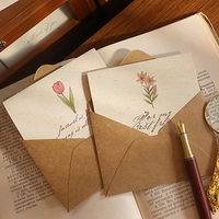 Enveloppe cadeau en papier kraft brun classique, écologique, biodégradable, recyclable, avec rabat, logo personnalisé, boutique artisanale