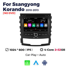 MEKEDE, Pantalla Android <span class=keywords><strong>con</strong></span> <span class=keywords><strong>Bluetooth</strong></span> para Auto, Navegación, Audio Estéreo 360, Car-play, Multimedia para Ssangyong Korando 2010-2013 - Product Image 3