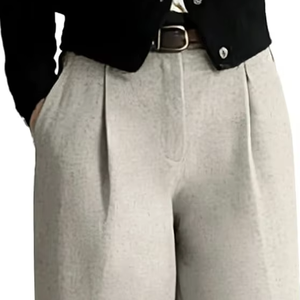 Pantalones de Vestir Casuales de Pierna Ancha con Pliegues para Hombre, Estilo Vintage, Estilo Antiguo - Product Image 1