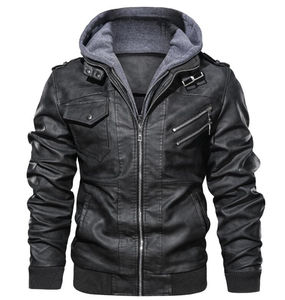Veste bomber pour homme de haute qualité, coupe ajustée, streetwear décontracté, veste en cuir véritable pour la moto - Disponible en gros - Product Image 5