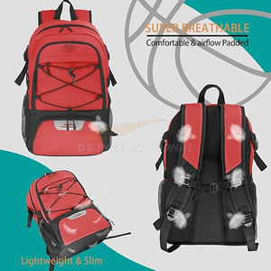 Sac à dos de basket-ball tout-en-un avec porte-ballon séparé, compartiment à chaussures ventilé et poche d'hydratation pour les athlètes - Product Image 5