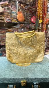 Femmes coton fait à la main ethnique Rajasthani brodé Khajuri sac à main épaule sac fourre-tout pour cadeaux de faveur de mariage - Product Image 2