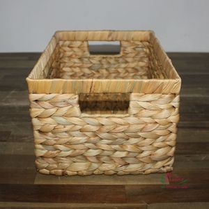 Natural Water Hyacinth Vintage Multifunction Plant Fiber <b>Storage</b> <b>Baskets</b> for Decoration and Organization - Product Image 1