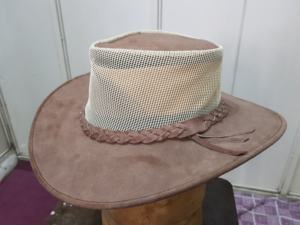 Sombrero de Vaquero de Cuero y Malla Transpirable, Hecho a Mano y Personalizado, Estilo Western para Verano, Sombrero de Rancho con Ala Ancha, Estilo Outback, Unisex - Product Image 6
