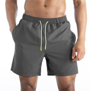 Short de course respirant double couche à séchage rapide pour hommes, motif solide, design de fitness ample avec cordon de serrage pour vêtements de rue - Product Image 2