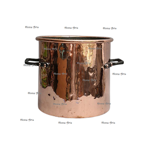 Jardinière en cuivre de qualité exclusive avec poignées en fer jardinière de taille personnalisée pour accessoires de décoration de jardin Pot de fleurs - Product Image 1