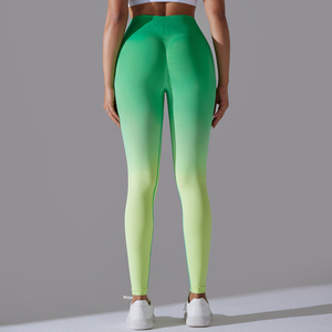 Trendin' High Waist <b>Butt</b> <b>Lift</b> Sweat-Wicking Elastic Waist Solid Spandex/Nylon Workout Running Yoga Pants <b>Leggings</b> - Product Image 2
