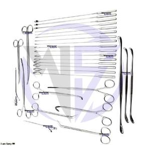 Ensemble chirurgical de cholécystectomie de base Wenquar de 29 pièces, instruments de chirurgie générale en acier inoxydable de haute qualité, kit d'outils médicaux - Product Image 1