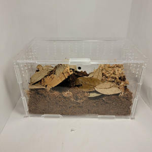 Terrario de Acrílico Pequeño para Reptiles, Recinto Transparente Ventilado para Arañas Saltarinas, Isopodos y <span class=keywords><strong>Tarántulas</strong></span>, Jaula Bioactiva para Mascotas - Product Image 2
