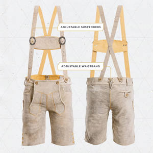 Lederhosen <b>Men</b> <b>Short</b> <b>White</b> Color - Product Image 2