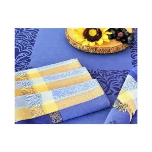 Multi Toned Jacquard Printed Stylish Natural Cotton Tea Napkins Bowls Teapot Cleaning Towels Desktop Tea Ceremony Accessories - Product Image 1