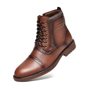 Zapatos de Cuero Marrón para Hombre de Alta Calidad, Artesanía Premium, Diseño Formal Moderno y Elegante, Pulido Suave, Duradero y Transpirable - Product Image 1