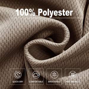 Casual Tennis <b>Shorts</b> For <b>Men</b> 100% Polyester Elastic Waist Custom <b>Knee</b> <b>Length</b> Quick Dry Zipper Design Solid Color Mesh <b>Shorts</b> - Product Image 6