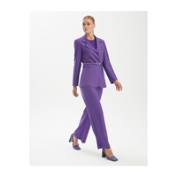 Ensemble de costume élégant pour femme BGN en viscose mélangée respirante avec ceinture, provenant de Turquie