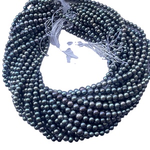 ลูกปัดไข่มุกน้ำจืดสีรุ้งธรรมชาติสีดำขนาด4มม. 5มม. 6มม. 7มม. ได้รับการรับรองจากผู้ผลิต - Product Image 4