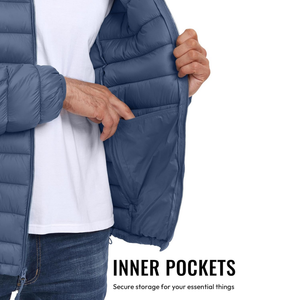 OEM ODM Chaqueta acolchada cálida acolchada con cremallera y diseño de logotipo personalizado a prueba de viento de alta calidad para hombre - Product Image 5