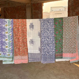 Sarong de plage en coton imprimé floral fait à la main, imprimé au bloc, pareos sexy, couvre-visage, écharpes, couvre-bikini pour femmes - Product Image 1