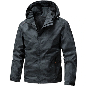 EE. UU. Gran oferta chaqueta Softshell Unisex forro de poliéster cremallera impermeable al aire libre ciclismo pesca lluvia rompevientos - Product Image 4