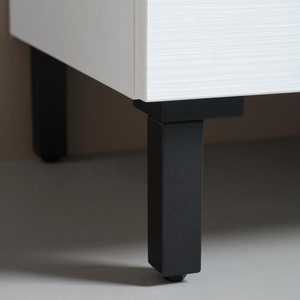 85cm 3-<b>Door</b> White Bathroom Cabinet with Black Handles Sink & Ravenna <b>Mirror</b> for Export - Product Image 4