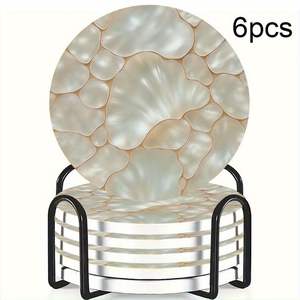 Sous-verres de vadrouille faits à la main de qualité supérieure avec surface brillante, parfaits pour la décoration de la maison, le style de la salle à manger et le service de boissons - Product Image 4