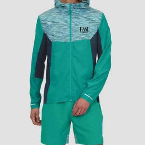 Comfortable Men Windbreaker Sets For Custom Pattern Style Summer Casual Two Piece Sets With <b>Zip</b> <b>Up</b> Collar - Product Image 4
