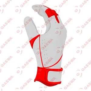 Nuevos guantes de bateo de béisbol de cuero combinado blanco y rojo personalizados recién llegados guantes de bateo de béisbol suaves - Product Image 3