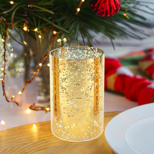 HST0406GS - Gold Speckled Glass <b>Hurricane</b> <b>Candle</b> Shade Chimney Tube [No Bottom] - 4 x 6 - Product Image 6