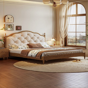 โครงเตียงไม้ฝังอย่างสวยงามด้วยลวดลายที่ซับซ้อนเฟอร์นิเจอร์กลางห้องนอนแบบดั้งเดิมในราคาขายส่ง - Product Image 6