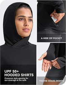 Camisas de Pesca con Capucha y Protección Solar UPF 50+ para Mujer, Camisas con Capucha UV, Ligeras y de Secado Rápido - Product Image 2
