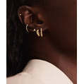Pendientes de botón religiosos chapados en oro, modernos y bonitos, con diseño de letras de aleación, perlas y diamantes, ideales para fiestas, aniversarios y regalos. - Product Image 3