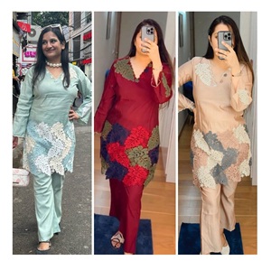 Exclusif Heavy Fiyona Silk Designer Coord Set Broderie complexe Style traditionnel Ethnique Co-Ord pour Festive Party Wear - Product Image 1