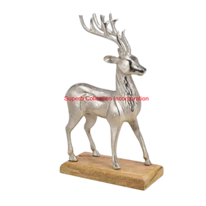 รูปปั้นกวางเรนเดียร์ตกแต่งโต๊ะโลหะสีทองทำด้วยมือประติมากรรมอลูมิเนียม - Product Image 5