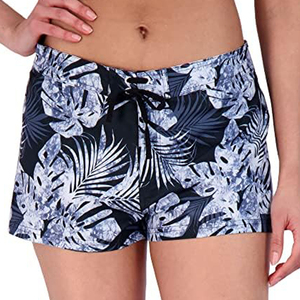Short de bain athlétique taille haute pour femme Plus XS Yoga Short décontracté respirant jean lavé avec décoration de logo - Product Image 5