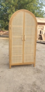 Elegante armario de caña, armario de almacenamiento de ratán duradero para dormitorio, sala de estar, diseño moderno y ecológico, decoración del hogar - Product Image 2