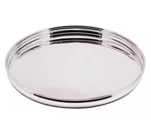 Plateau de service ovale plaqué argent de style arabe de haute qualité plateau en métal décoratif réutilisable idéal pour la nourriture et le service - Product Image 4